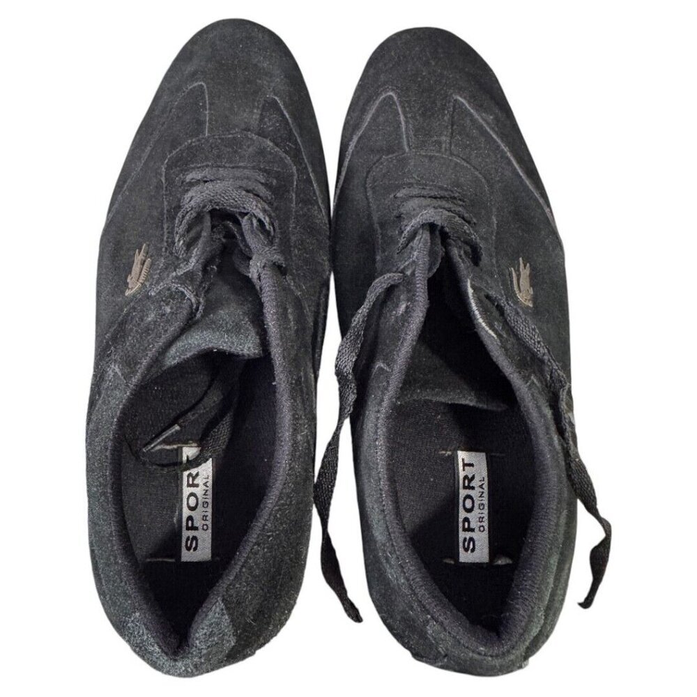 Lacoste Misano 22 Fashion Sneakers Mens US 11 Black Leather Suede Upper Lace Up